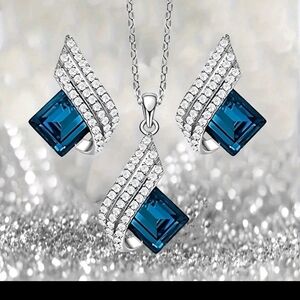 925 Sterling Silver Luxury  Angel Wings Necklace | CZ Clavical Pendant Jewelry